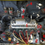Labeled diagram of car engine