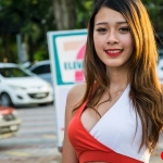 Cute Asian Car Show Girls