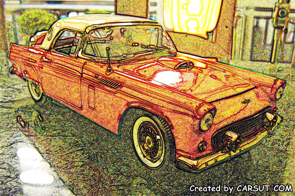 Muscle car art Ford Thunderbird