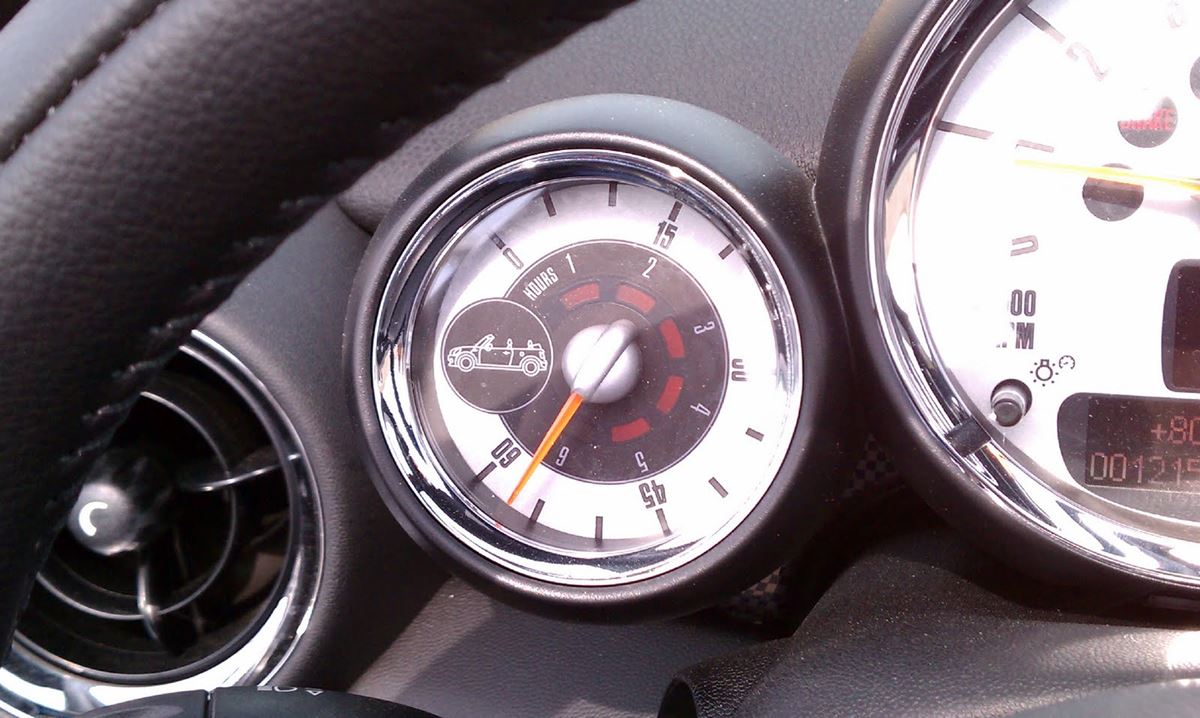 Openometer Mini Cooper convertible