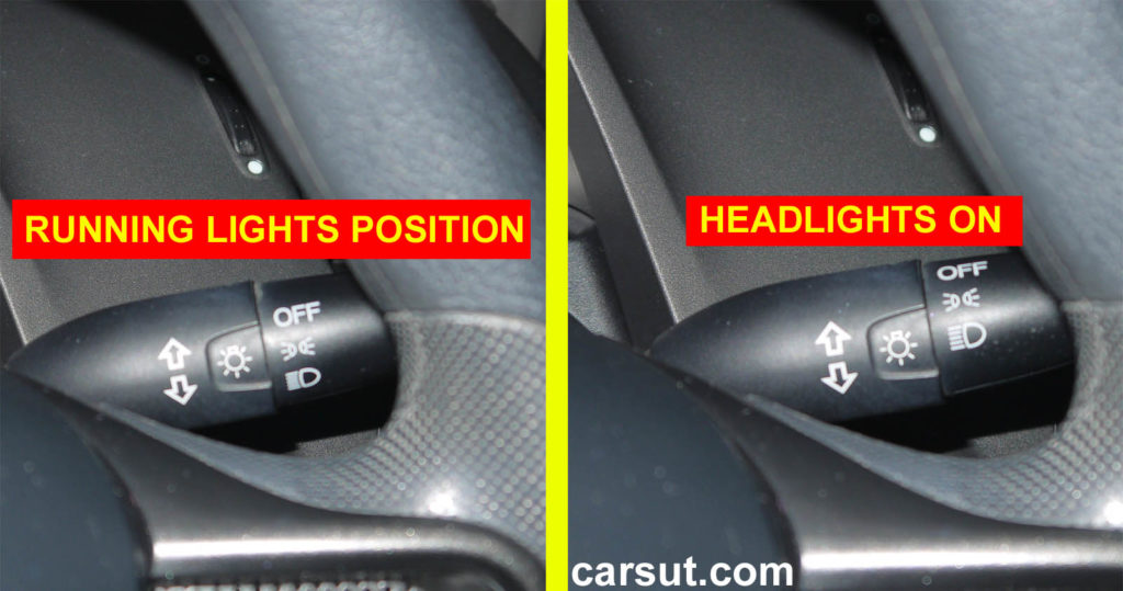 Step 3 To turn on car headlight, switch the headlight control to
